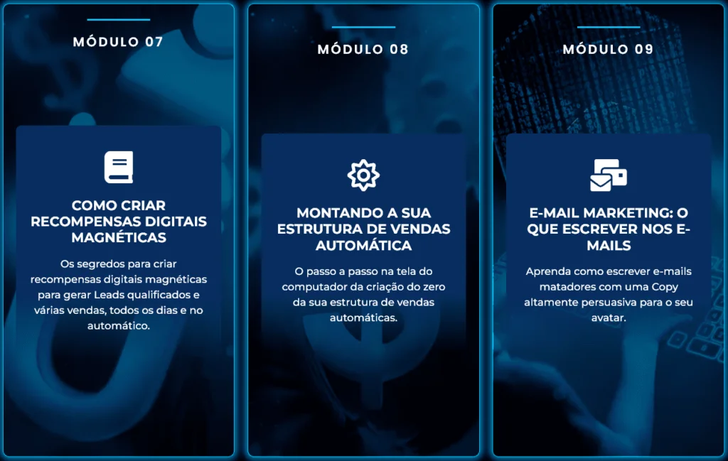 Módulos 7 a 9 do Segredo das Vendas Automaticas