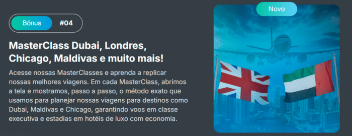 MasterClass Dubai, Londres, Chicago, Maldivas e Muito Mais - Curso VMM (Viaje Mais Com Milhas) 