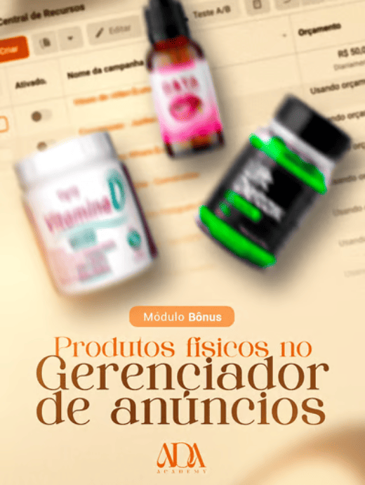 Produtos Físicos no Gerenciador - Mentoria ADA - Área das Abençoadas